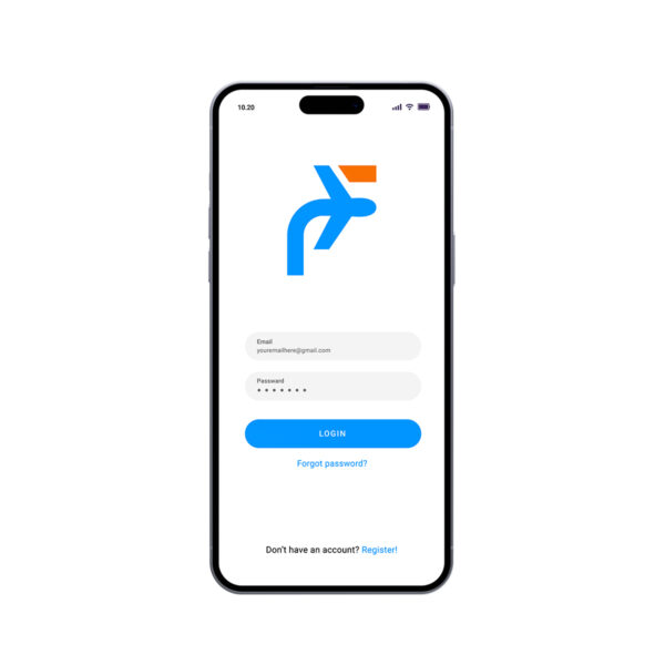 mobile ui for f plane logo