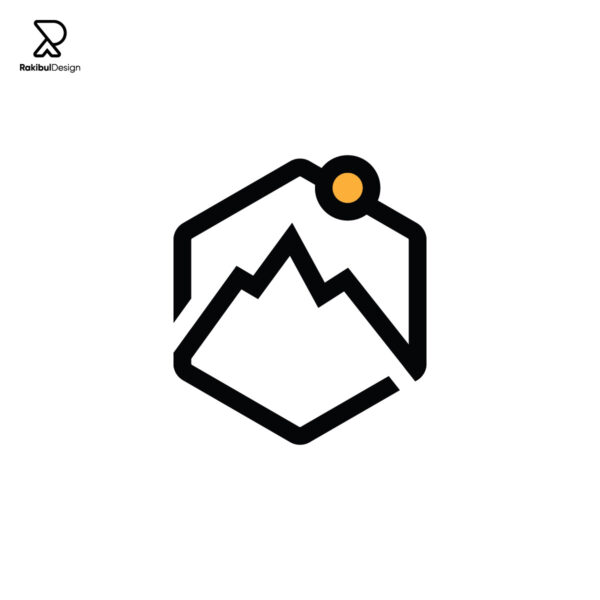 minimal mountain logo - Rakibul Design