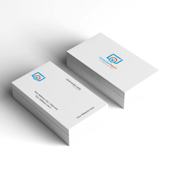 business card preview for computer repair logo