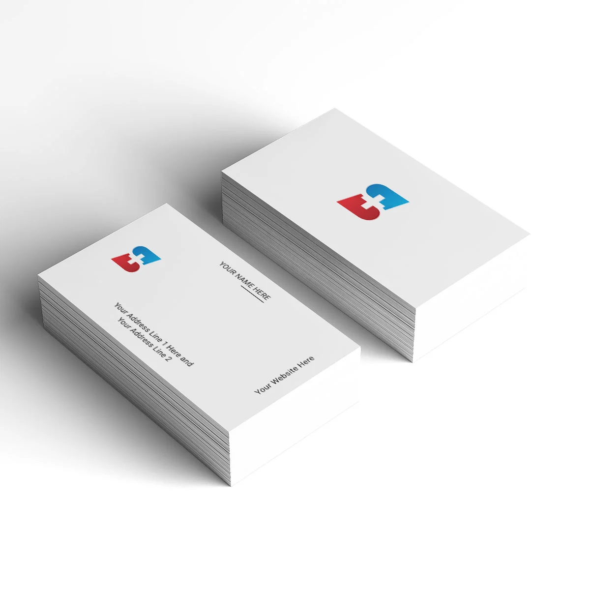 S medical logo on professional medical business card design