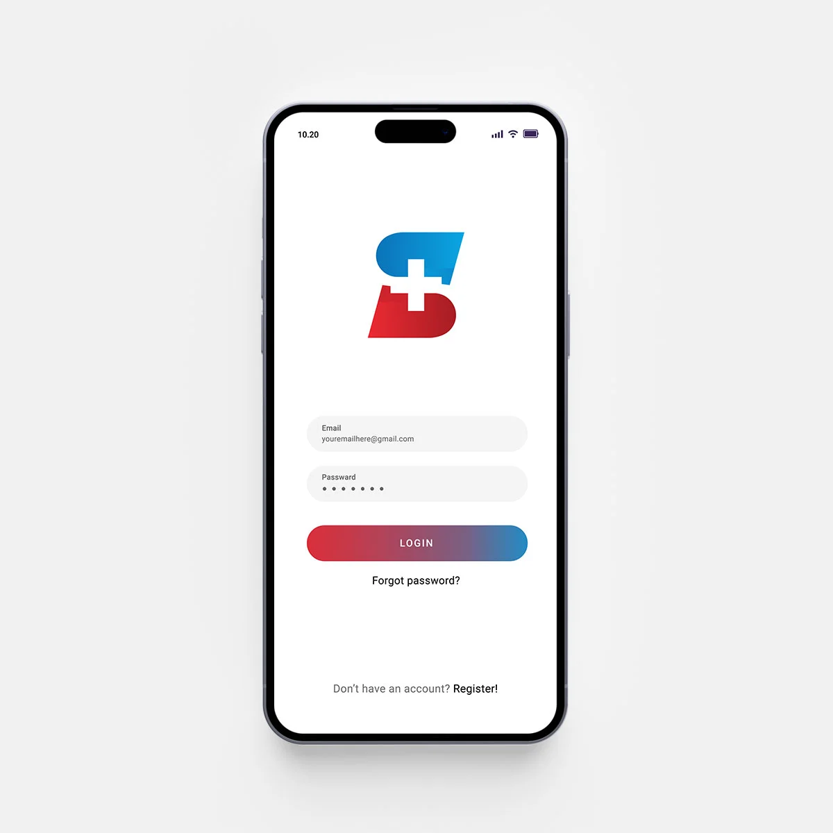 Medical business logo used as healthcare mobile app icon