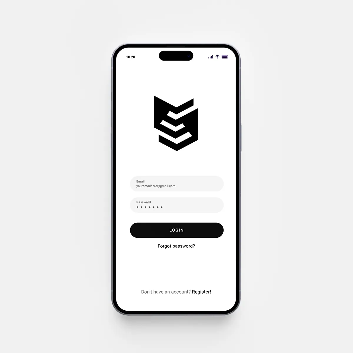 Simple cyber security logo app icon with strong shield logo design