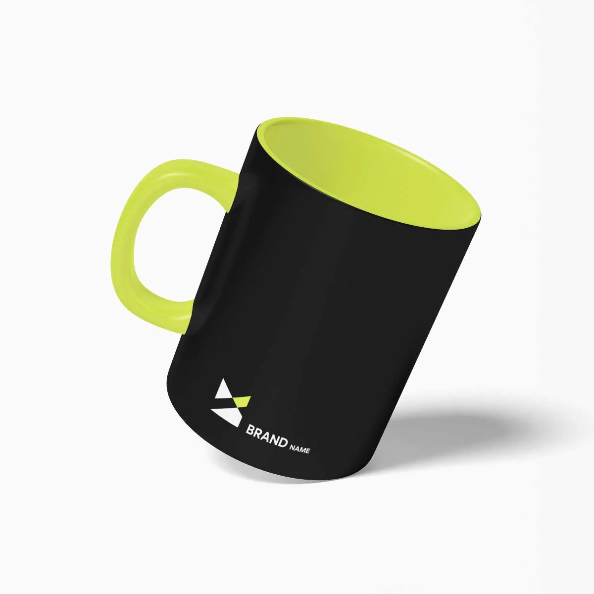 Stylish mug printed with m logos for modern brand merchandise
