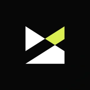 geometric m logo design for sale